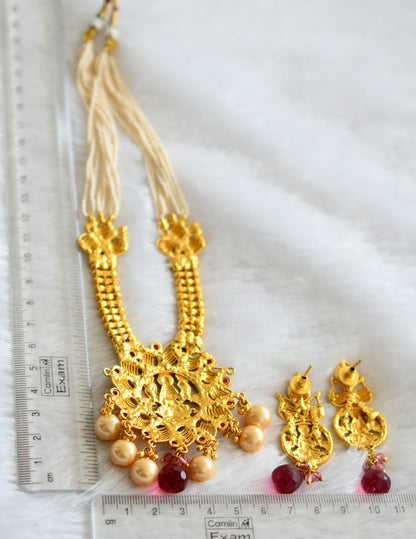 Antique gold tone Kemp Lakshmi Necklace Set-dj04157