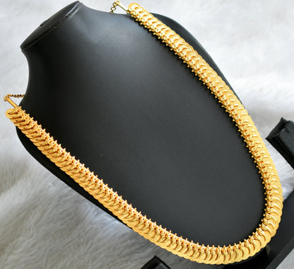 Gold tone lakshmi coin-peacock haar dj-48159