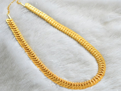 Gold tone lakshmi coin-peacock haar dj-48159