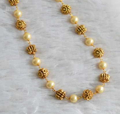 Matte finish pearl beaded mala/necklace dj-48206