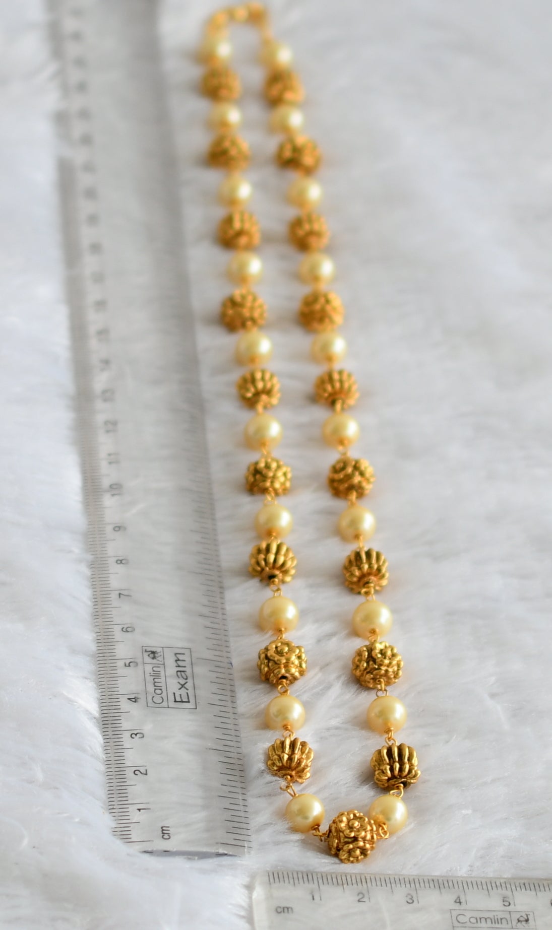 Matte finish pearl beaded mala/necklace dj-48206