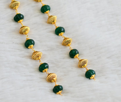 Matte finish 24 inches green pumpkin beaded chain for pendant dj-47588