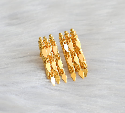 Gold tone kerala style elakka thali earrings dj-43311