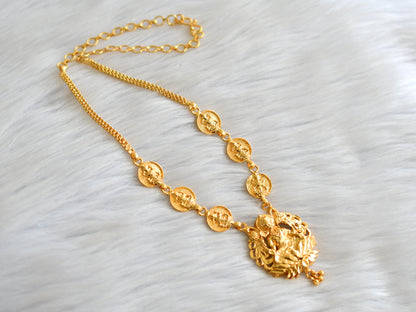 Gold tone lakshmi coin necklace dj-43327