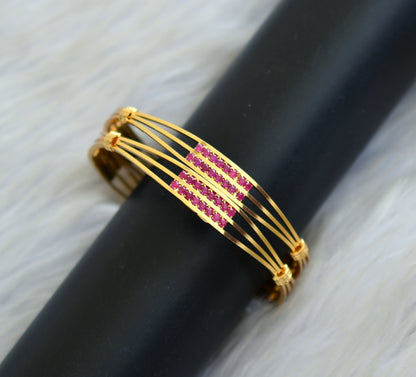 Gold tone ruby stone bangles(2.6) dj-42099