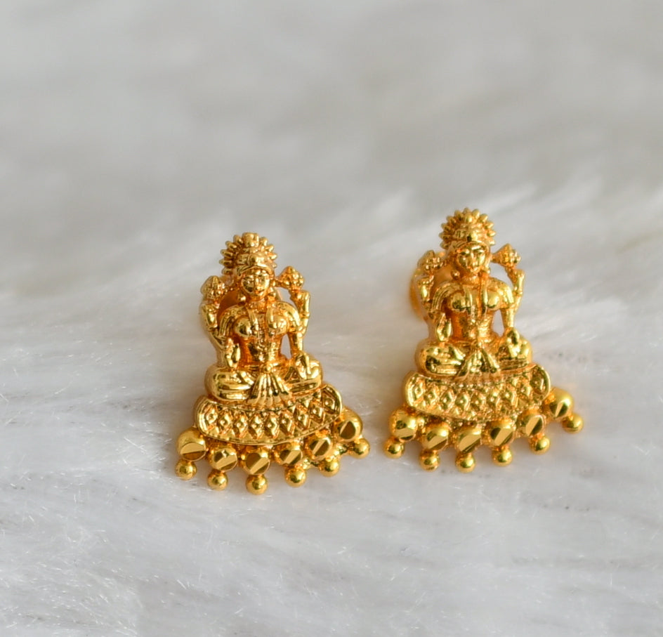 Gold tone lakshmi earrings dj-48306