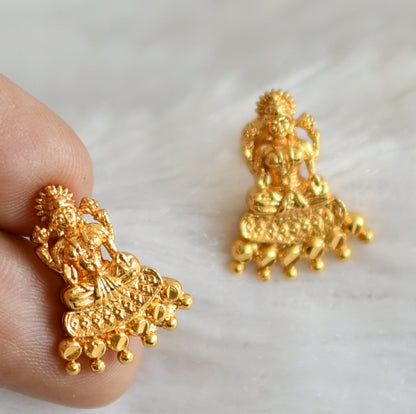 Gold tone lakshmi earrings dj-48306