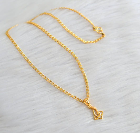 Gold tone 18 inches chain with pendant dj-43419