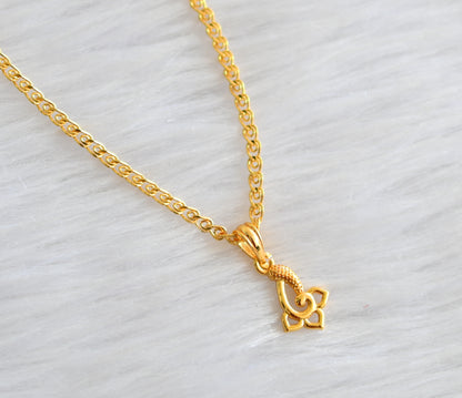 Gold tone 18 inches chain with pendant dj-43419