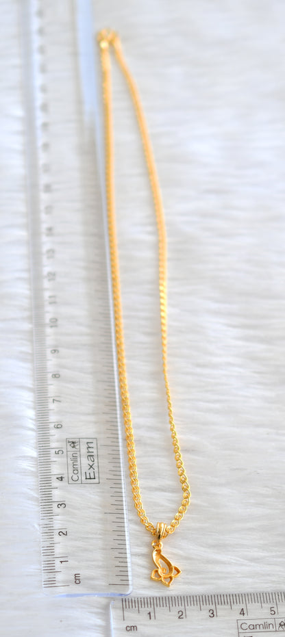 Gold tone 18 inches chain with pendant dj-43419