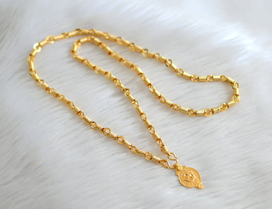 Gold tone 24 inches chain with om pendant dj-43421