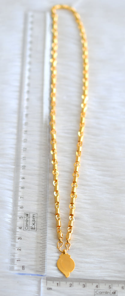 Gold tone 24 inches chain with om pendant dj-43421