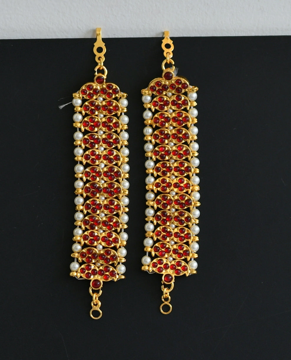 Mango Beat Chain Gold tone kemp pearl bead mango ear side chain dj-50374 – dreamjwell