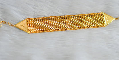Gold tone kerala style choker necklace dj-43443