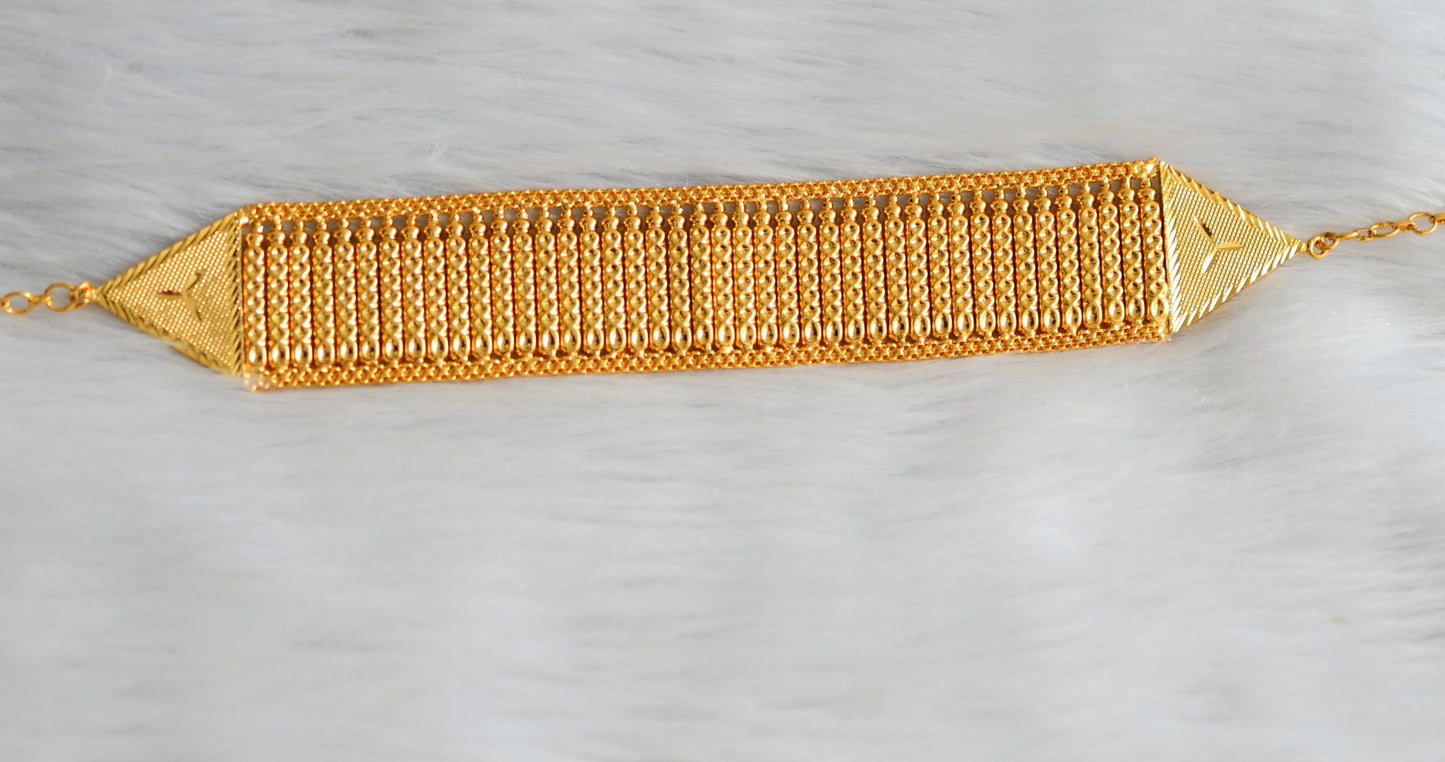 Gold tone kerala style choker necklace dj-43443