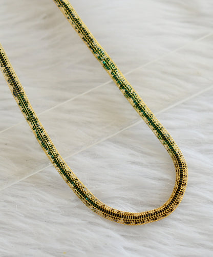 Gold tone green-blue stone chain dj-44976