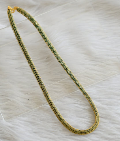 Gold tone green stone chain dj-44979