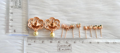Rose gold tone Color Changeable Earrings DJ32415