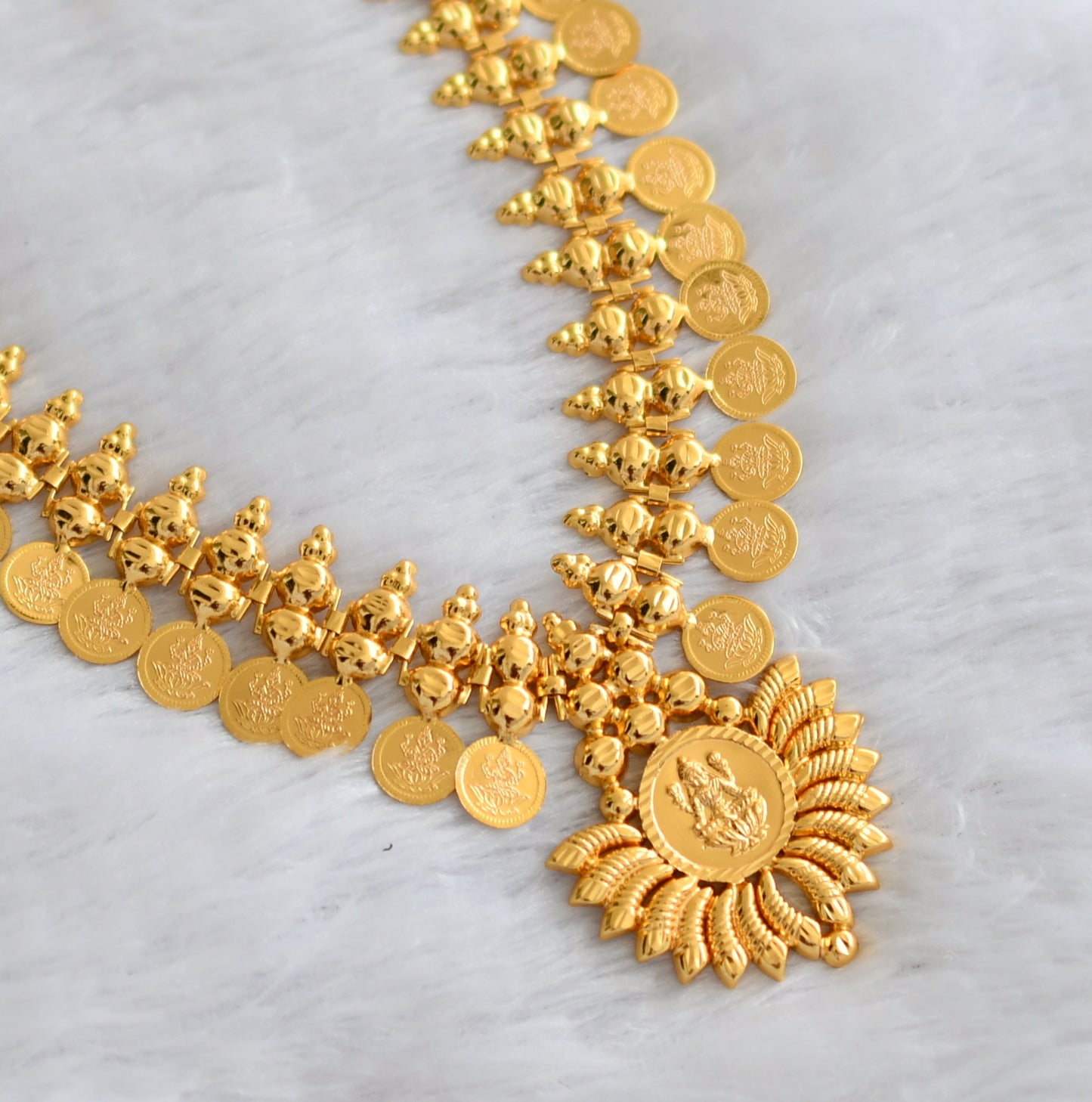 Gold tone Lakshmi coin Kerala style haar dj-35026