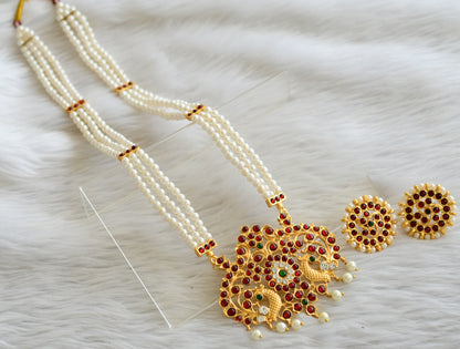 Gold tone Kemp-green pearl peacock designer haar set dj-35133