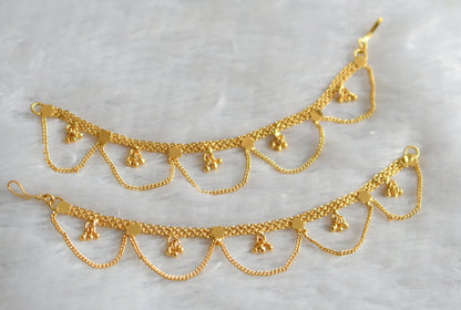 Gold tone ear side chain dj-46709