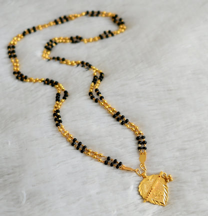 Gold tone 24 inches karimani chain with om pendant dj-48452