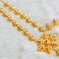 Gold tone kerala style ruby lakshmi flower haar set dj-43463