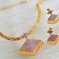 Gold tone purple pathakkam necklace set dj-43475