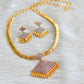 Gold tone purple pathakkam necklace set dj-43475