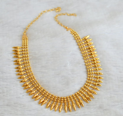 Gold tone pichi mottu kerala style necklace dj-34306