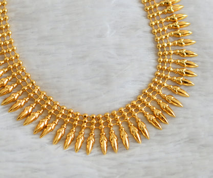 Gold tone pichi mottu kerala style necklace dj-34306