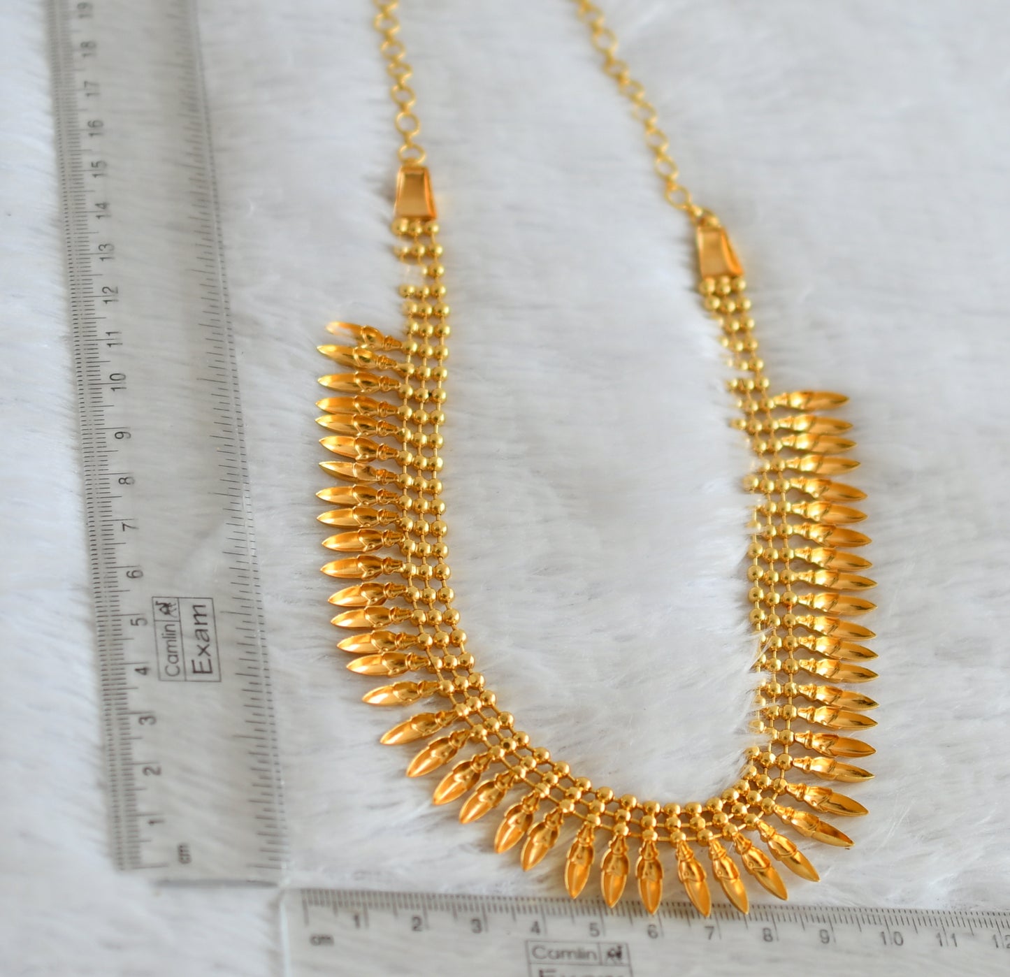 Gold tone pichi mottu kerala style necklace dj-34306