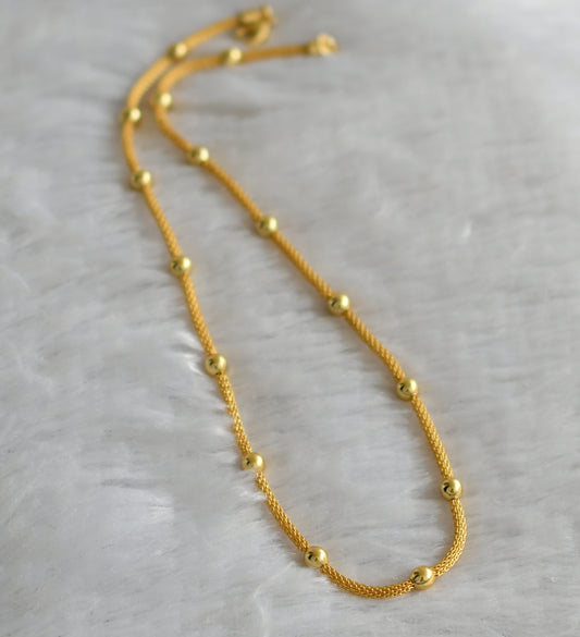 Gold tone 18 inches ball chain dj-46786