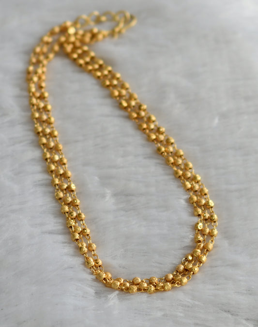Gold tone 18 inches multi layer ball chain dj-46787
