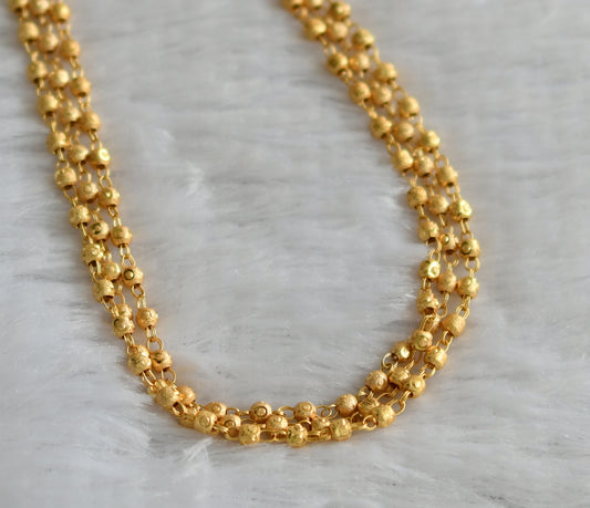 Gold tone 18 inches multi layer ball chain dj-46787