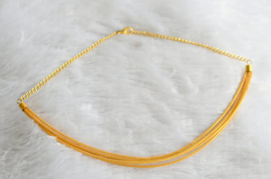 Gold tone necklace dj-46781