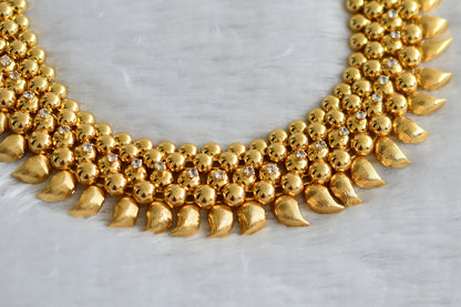 Gold tone white mango necklace dj-34268