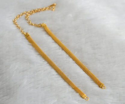 Gold tone necklace/haar extension chain dj-46800