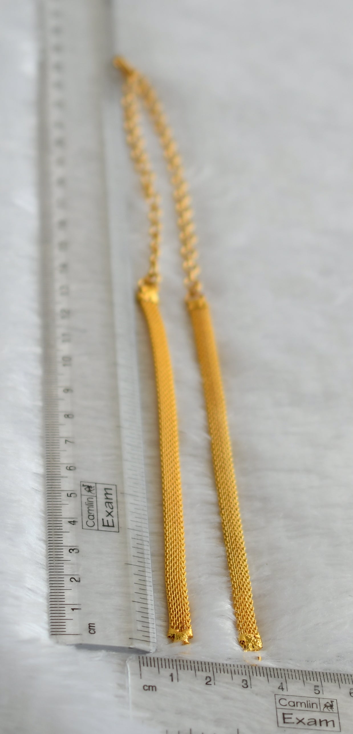 Gold tone necklace/haar extension chain dj-46800