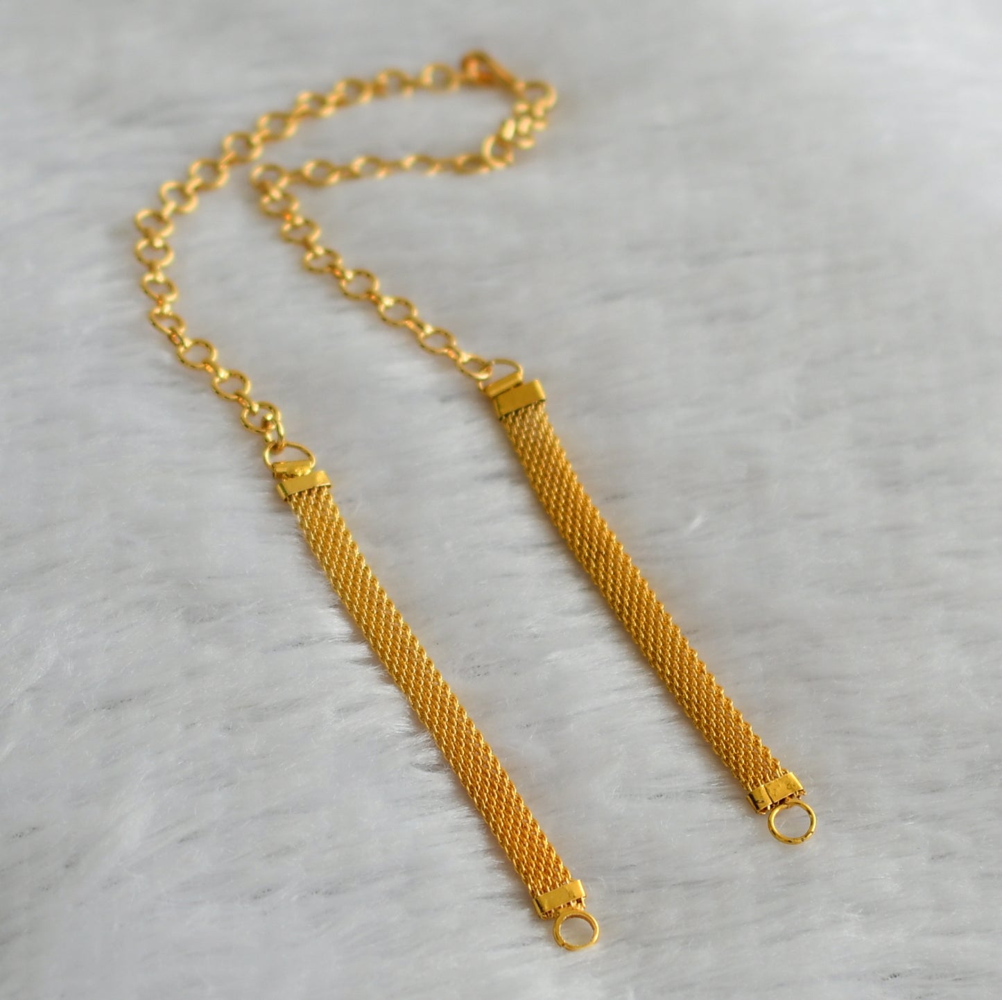 Gold tone necklace/ haar extention chain dj-46799