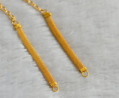 Gold tone necklace/ haar extention chain dj-46799