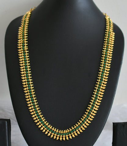 Gold tone emerald stone mango haar dj-48584