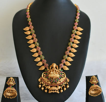 Matte Finish Real Kemp-green Lakshmi Designer Haar Set dj-30643