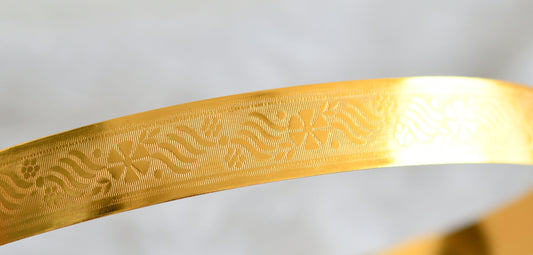 Gold tone floral design adjustable waist belt dj-48641