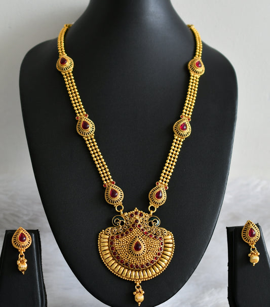 Antique gold tone ball chain Kemp Peacock Haar Set - DJ16854
