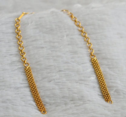 Matte gold tone back chain for necklace dj-48652