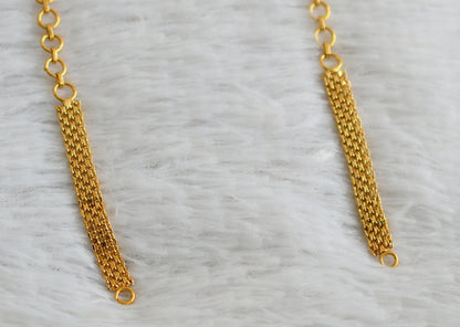 Matte gold tone back chain for necklace dj-48652