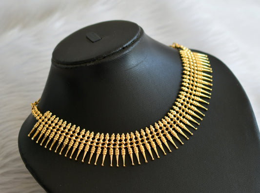 Gold tone kerala style mulla mottu necklace dj-45233
