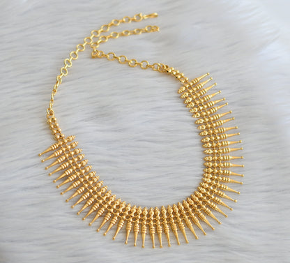 Gold tone kerala style mulla mottu necklace dj-45233