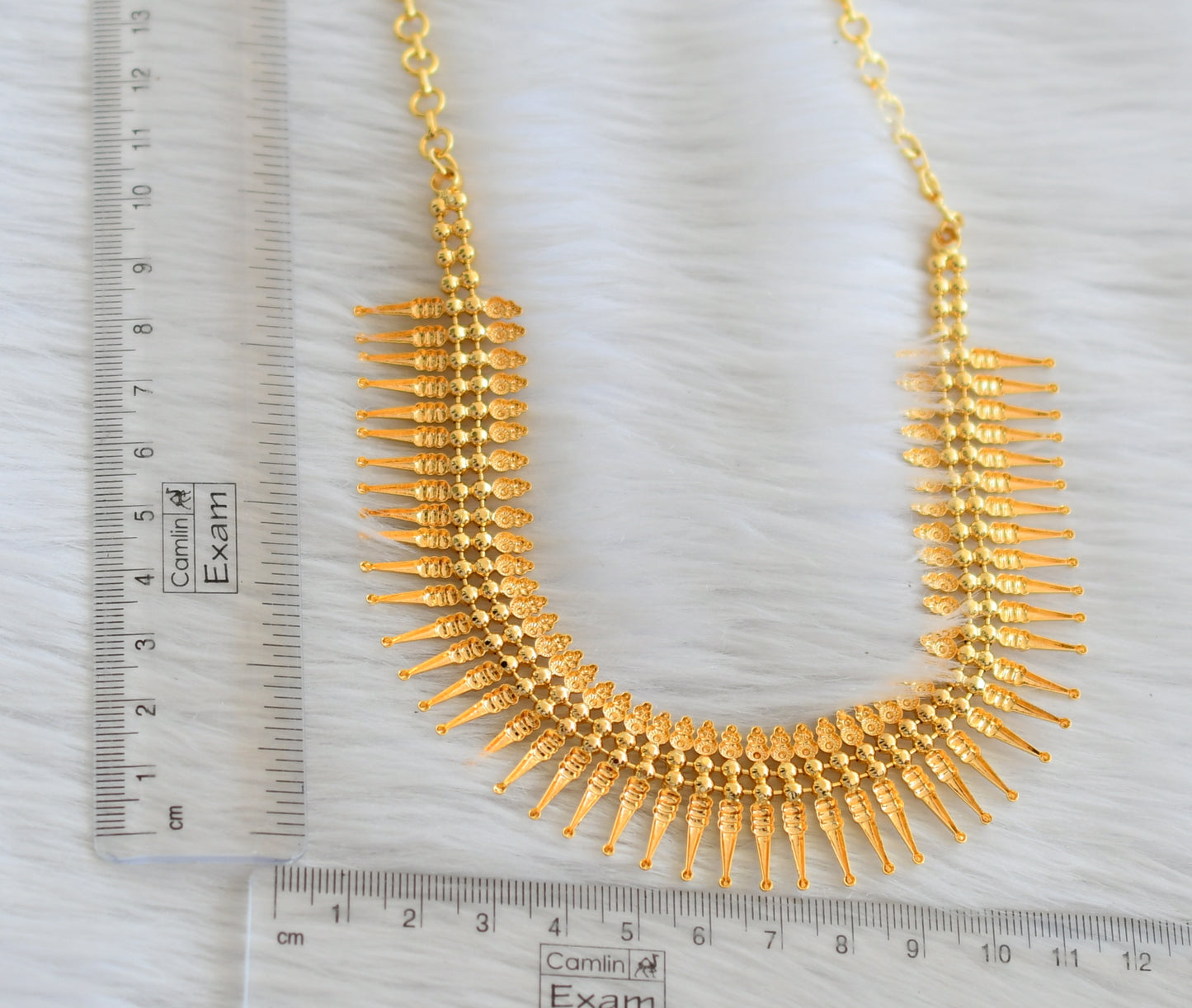 Gold tone kerala style mulla mottu necklace dj-45233